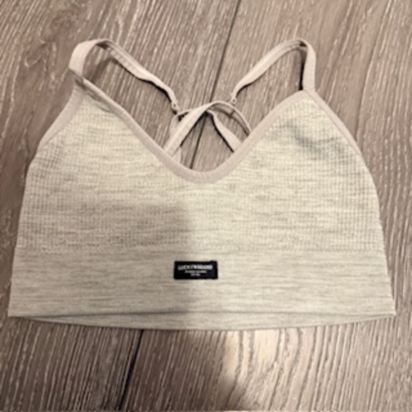 Victoria's Secret Velvet Blue Bra 34B and Lucky Brand Gray Bralette Small - Picture 7 of 8